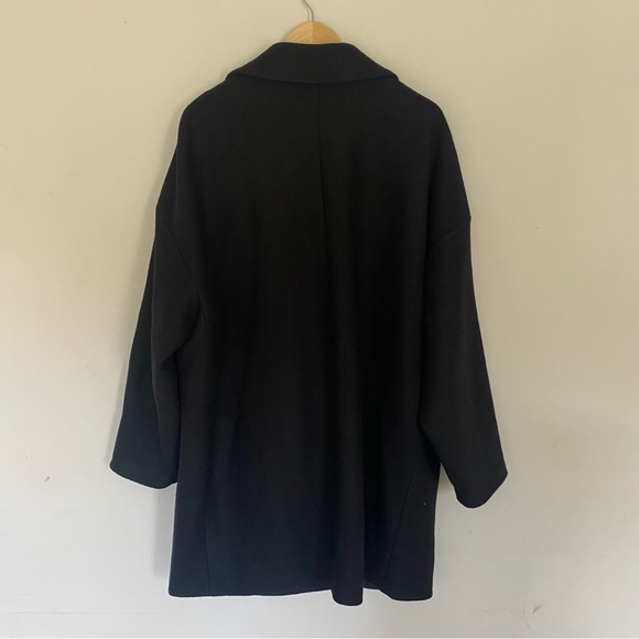 Universal Standard Harper Double Breasted Wool Coat Black Large - Picture 5 of 5